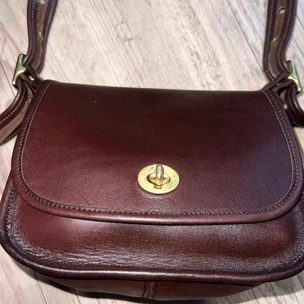 Coach Dark Brown Leather Crossbody Bag
